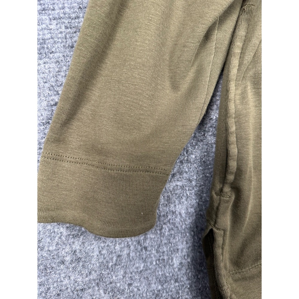 Chico's The Ultimate Tee Women XL Size 3 Green Pima‎ Cotton Pockets Long Sleeve - Picture 8 of 11